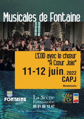 Musicales de Fontaine “Concert Mendelssohn ” par l’Ensemble Orchestral de Dijon, avec l’Ensemble ” A Coeur Joie “ - 0