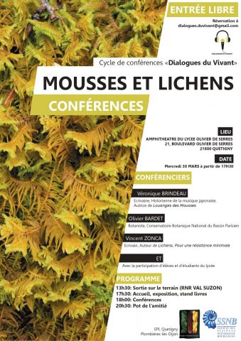 Cycle de conférences Dialogues du vivant : Mousses et lichens – plusieurs approches - 1