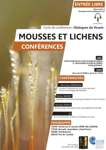 Cycle de conférences Dialogues du vivant : Mousses et lichens – plusieurs approches - 2