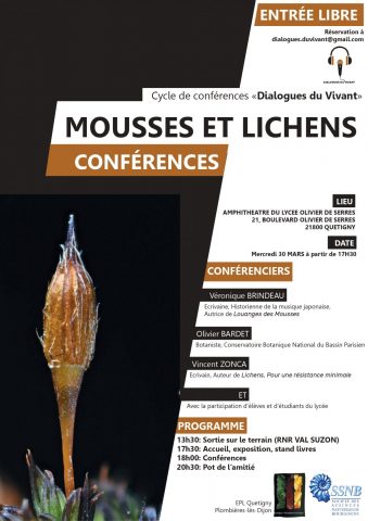 Cycle de conférences Dialogues du vivant : Mousses et lichens – plusieurs approches - 3