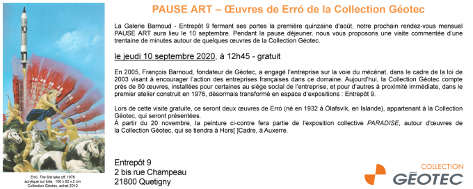 PAUSE ART – Œuvres de Erró appartenant à la Collection Géotec - 0