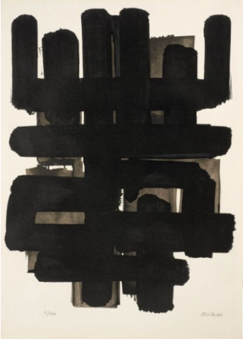 PAUSE ART – Pierre Soulages, “Lithographie 3”, 1957 – Collection Géotec - 0