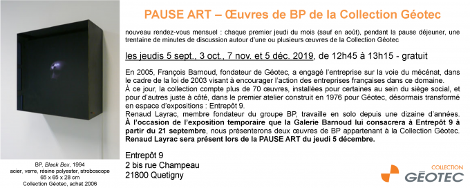PAUSE ART – Œuvres de BP de la Collection Géotec - 0