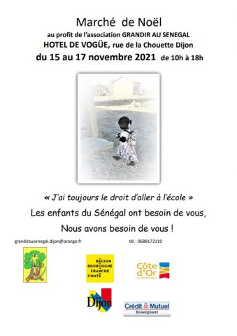 Expo – vente «J’ai toujours le droit d’aller à l’école» par l’association GRANDIR AU SENEGAL - 0